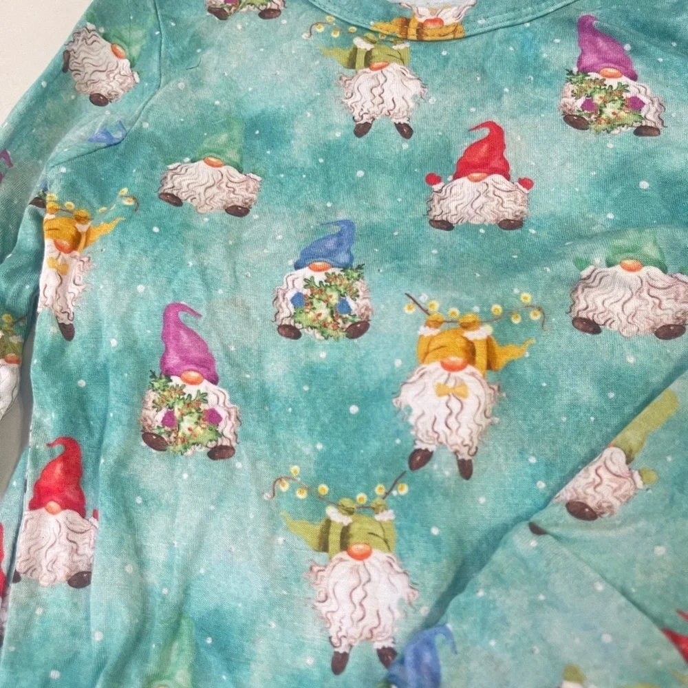 Posh Peanut Size 4T Gnome Santa Pajama set Unisex Bamboo Christmas Pjs
